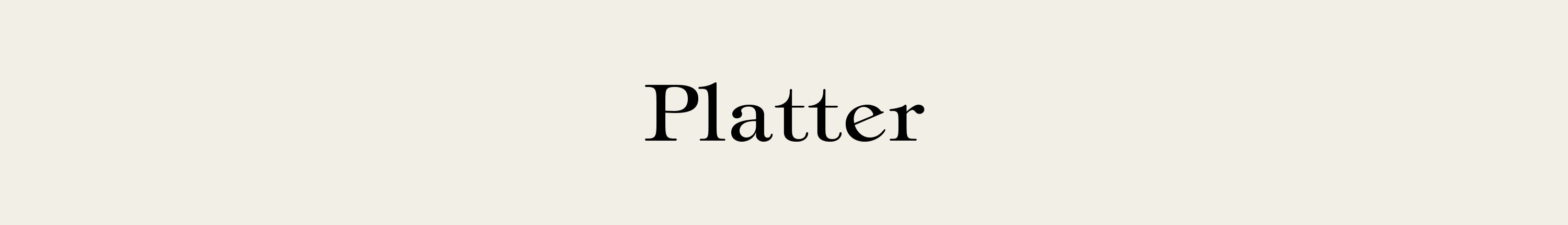 PLATTER