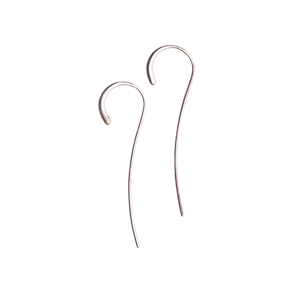 Silver hook earrings