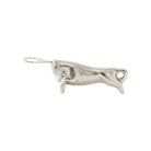 A nickel plated iron cast longhorn with stainless steel bottle opener.