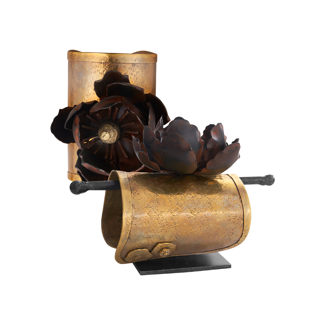 Rosa Lupe w/ iron rose, Bronze Jan Barboglio