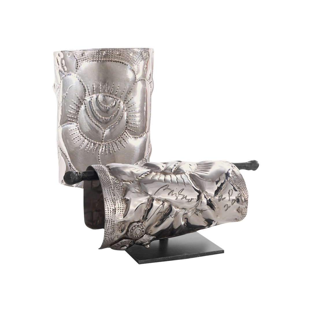 Rosa Embossed 4", Sterling Jan Barboglio