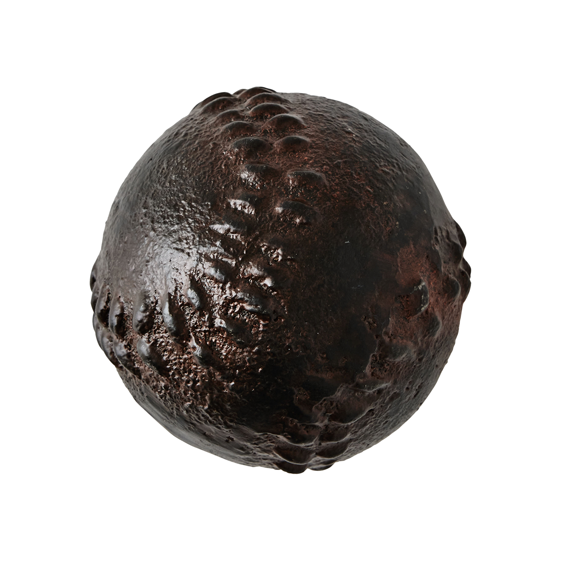 A iron baseball.