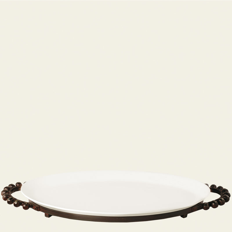 Jan Barboglio footed hot platter tray