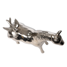 A nickel horse bank with a bird on its back. Top view.